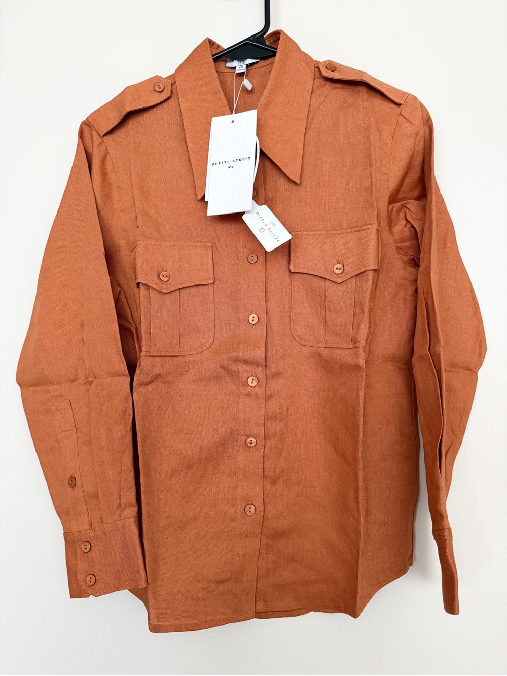 Petite Studio Linen Shirt Jacket